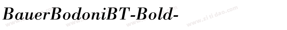 BauerBodoniBT-Bold字体转换