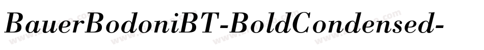 BauerBodoniBT-BoldCondensed字体转换