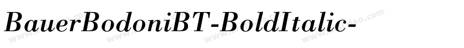 BauerBodoniBT-BoldItalic字体转换