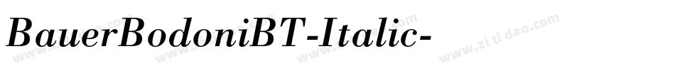 BauerBodoniBT-Italic字体转换