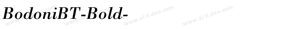 BodoniBT-Bold字体转换