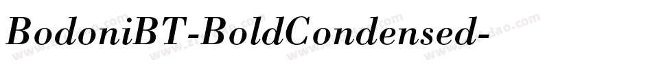 BodoniBT-BoldCondensed字体转换