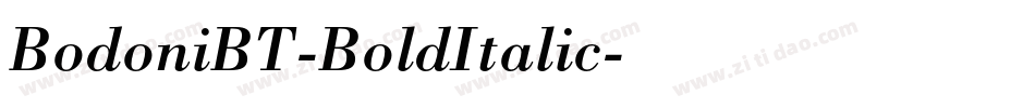 BodoniBT-BoldItalic字体转换