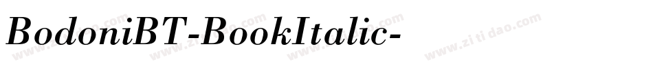 BodoniBT-BookItalic字体转换