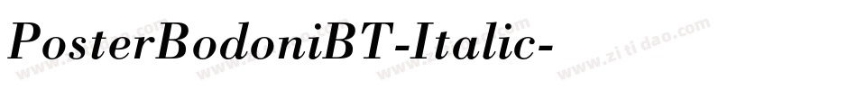 PosterBodoniBT-Italic字体转换