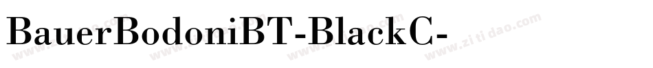 BauerBodoniBT-BlackC字体转换