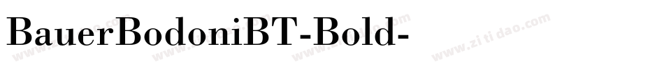 BauerBodoniBT-Bold字体转换