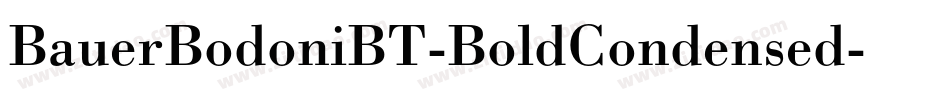 BauerBodoniBT-BoldCondensed字体转换