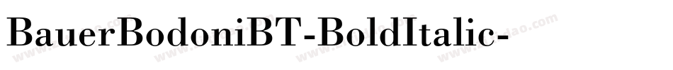 BauerBodoniBT-BoldItalic字体转换