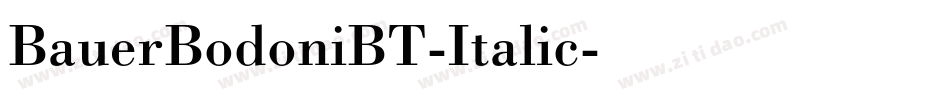 BauerBodoniBT-Italic字体转换