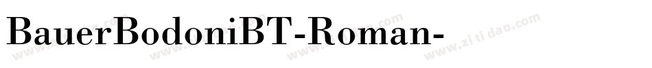 BauerBodoniBT-Roman字体转换