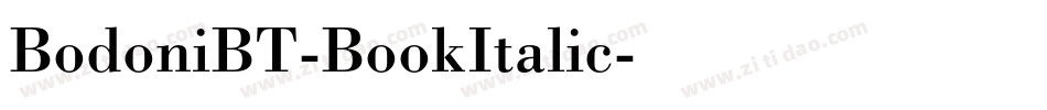 BodoniBT-BookItalic字体转换