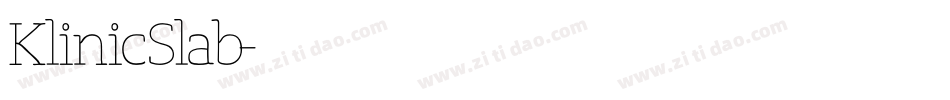KlinicSlab字体转换