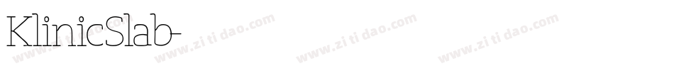KlinicSlab字体转换