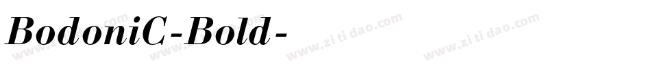 BodoniC-Bold字体转换