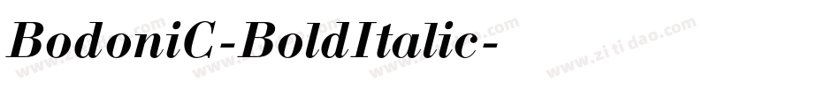 BodoniC-BoldItalic字体转换