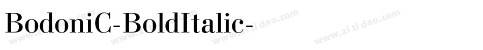 BodoniC-BoldItalic字体转换