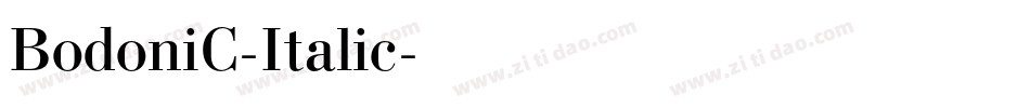 BodoniC-Italic字体转换