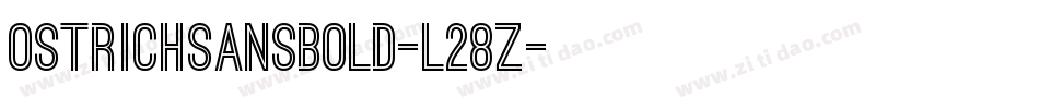 OstrichSansBold-l28Z字体转换
