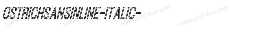 OstrichSansInline-Italic字体转换