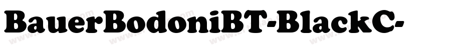 BauerBodoniBT-BlackC字体转换