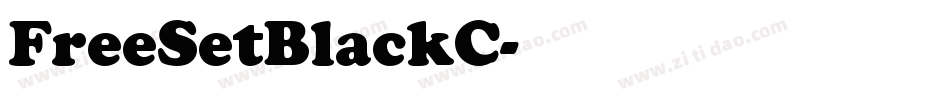 FreeSetBlackC字体转换