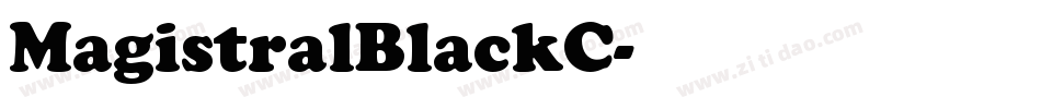 MagistralBlackC字体转换