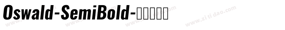 Oswald-SemiBold字体转换