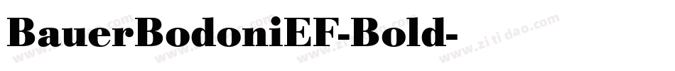 BauerBodoniEF-Bold字体转换
