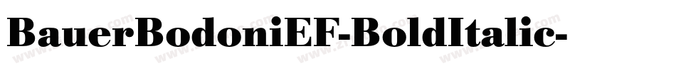 BauerBodoniEF-BoldItalic字体转换