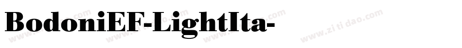 BodoniEF-LightIta字体转换