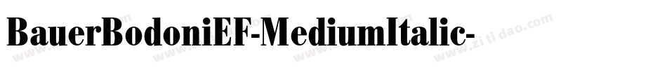 BauerBodoniEF-MediumItalic字体转换