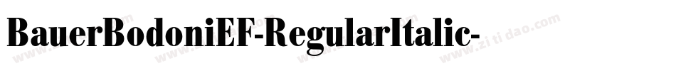 BauerBodoniEF-RegularItalic字体转换
