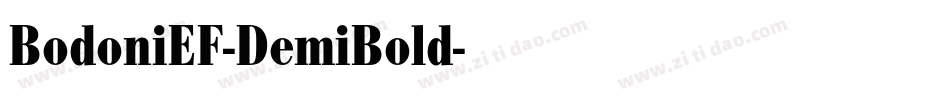 BodoniEF-DemiBold字体转换