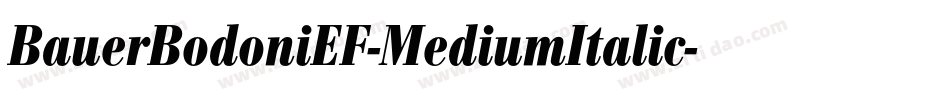 BauerBodoniEF-MediumItalic字体转换