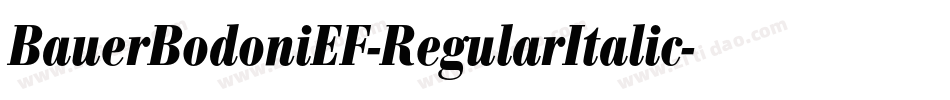 BauerBodoniEF-RegularItalic字体转换