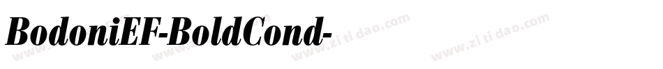 BodoniEF-BoldCond字体转换