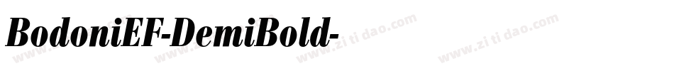 BodoniEF-DemiBold字体转换