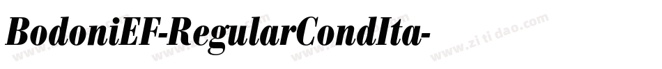 BodoniEF-RegularCondIta字体转换