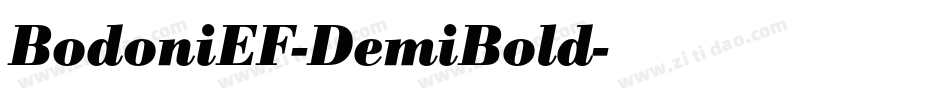 BodoniEF-DemiBold字体转换