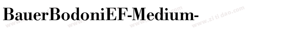 BauerBodoniEF-Medium字体转换