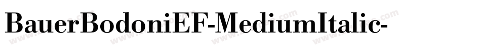 BauerBodoniEF-MediumItalic字体转换