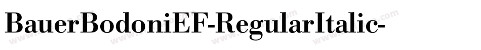 BauerBodoniEF-RegularItalic字体转换