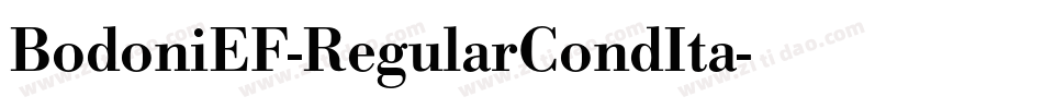 BodoniEF-RegularCondIta字体转换
