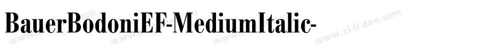 BauerBodoniEF-MediumItalic字体转换