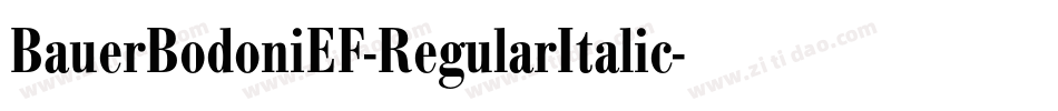 BauerBodoniEF-RegularItalic字体转换