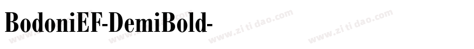 BodoniEF-DemiBold字体转换