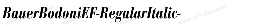 BauerBodoniEF-RegularItalic字体转换