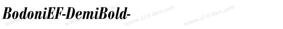 BodoniEF-DemiBold字体转换