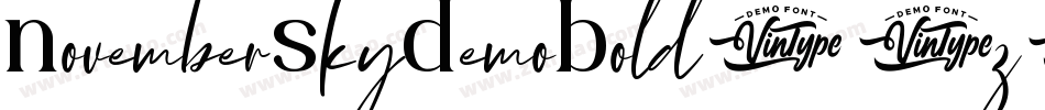 NovemberSkyDemoBold-1z9M字体转换